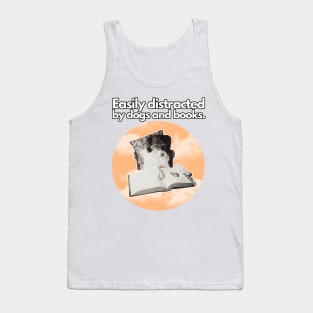 Easily Distracted By Dogs and Books Active T-Shirt Tank Top